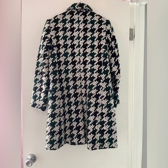 Ann Taylor Houndstooth Chesterfield Coat in Size Small Petite - Picture 3 of 5